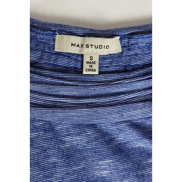 Max Studio Sleeveless Blue Ribbed Knit Dress Size Small - Picture 7 of 9